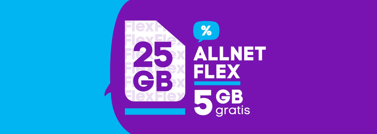  Blau Allnet M Flex 25 GB Allnet Flat monatlich kündbar
