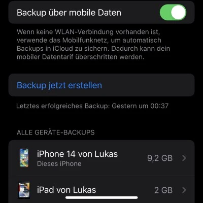 iPhone zurücksetzen: iCloud-Backup