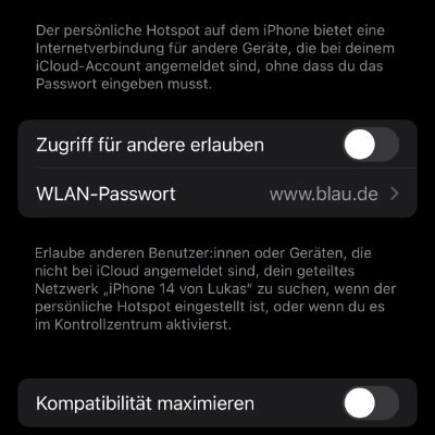 WLAN teilen iPhone Hotspot 2