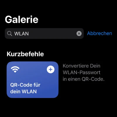 WLAN teilen iPhone QR-Code 1