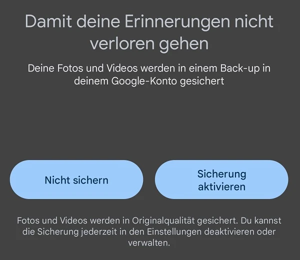 Google Fotos Backup