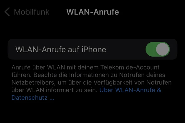WLAN-Call iPhone aktivieren 3