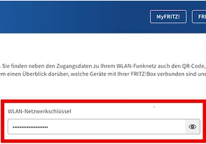  WLAN-Netzwerkschlüssel im Menü der FRITZ!Box 7590
