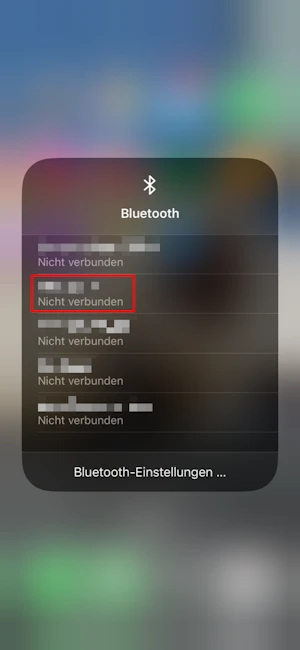 Bluetooth-Kopplungsansicht