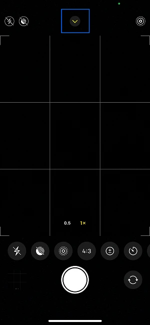  iPhone: „Pfeil“-Icon in der Kamera-App
