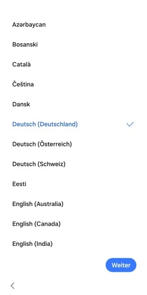 Neues Samsung-Handy einrichten: Sprache wählen