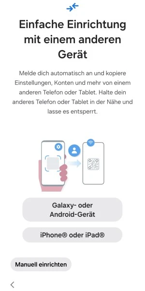 Neues Samsung-Handy einrichten: Datenübertragung