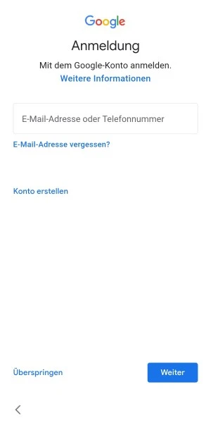 Neues Samsung-Handy einrichten: Google-Konto anmelden