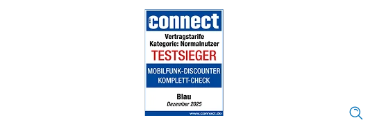  Blau überzeugt als Spitzenreiter für Normalnutzer im connect-Test
