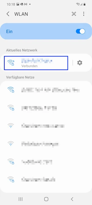 Samsung WLAN-Verbindung