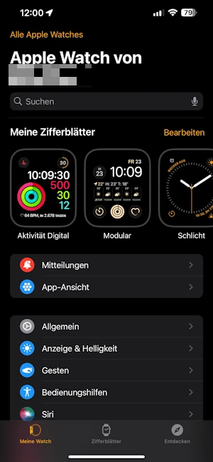 Screenshot Watch-App