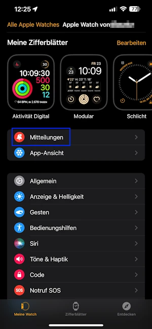 Screenshot Watch-App