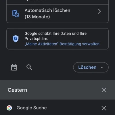 Verlauf löschen in Google