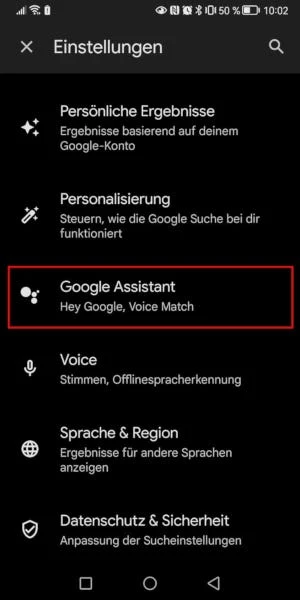 „Google Assistant“-Schaltfläche