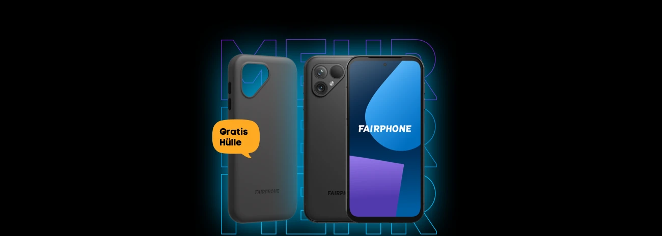 Fairphone 5 Black Deal mit Schutzhülle