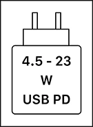 Ladenetzteil 4.5 - 23 W USB PD 