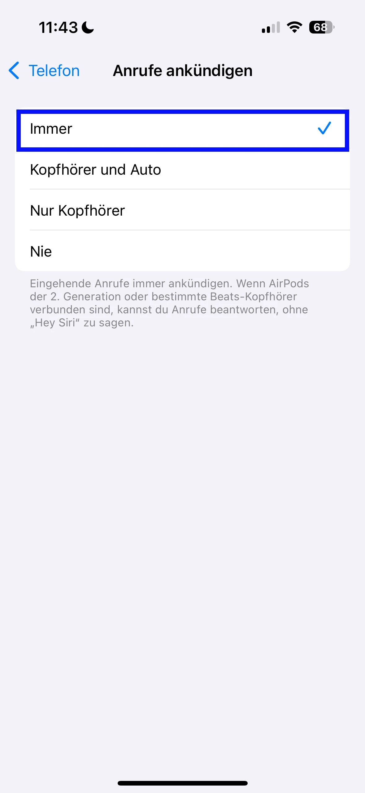 iPhone Anrufe ankündigen Schritt 4