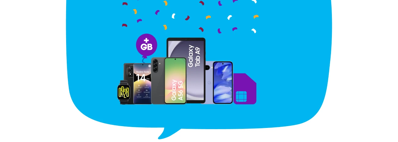  Produktübersicht mit Xiaomi Redmi Note 14 Pro 5G & Redmi Watch 5 Active, Samsung Galaxy 156 5G & Galaxy Tab A9 WiFi, Samsung Galaxy , Google Pixel 9a und einer SIM-Karte
