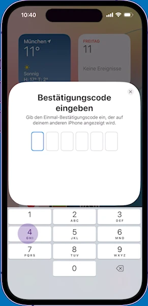 eSIM auf neues iPhone übertragen von iPhone in der Nähe Ersteinrichtung Schritt 3
