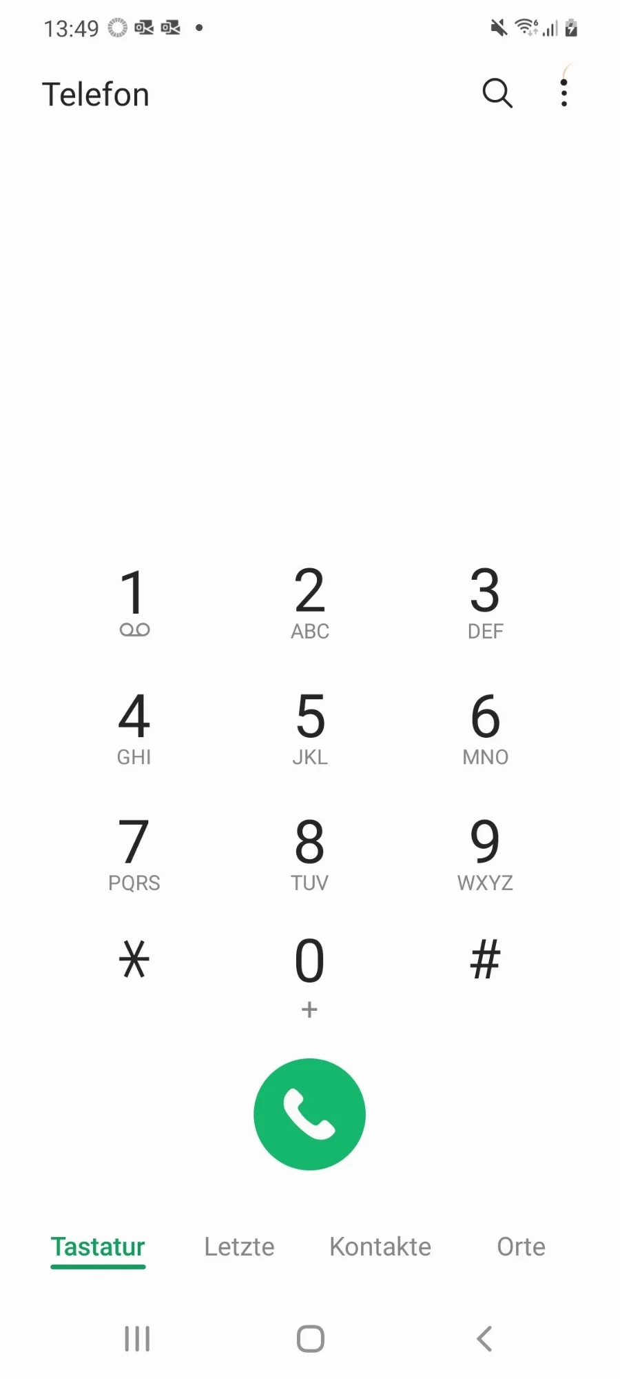  Screenshot der Telefon-App
