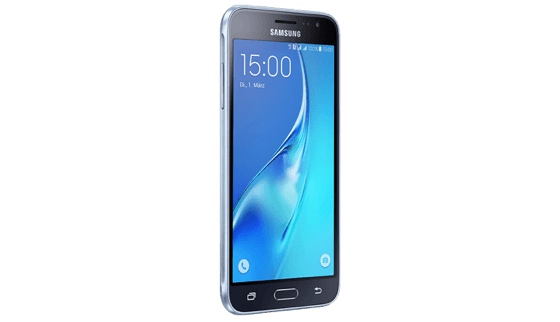 Seitliche Ansicht des Samsung Galaxy J3 (2016) Seitliche Ansicht des Samsung Galaxy J3 (2016)